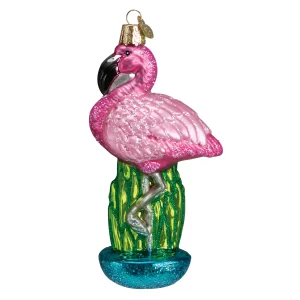 Blown Glass Pink Flamingo
