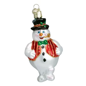 Blown Glass Mr Frosty the Snowman