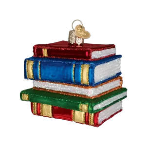 Blown Glass Stack of Books