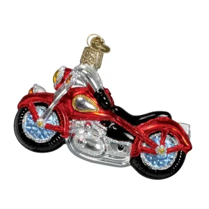 Blown Glass Red Motorbike