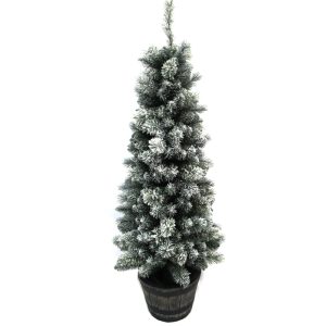 5ft Potted Snowy Tree