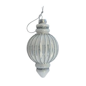 White & Silver Glass Hanger