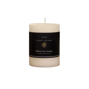 White Tea Ginger Pillar Candles