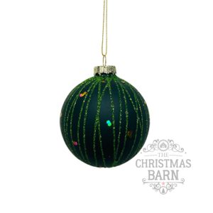 Peacock Green Glass Bauble