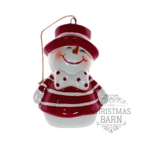 Ceramic Snowman Striped