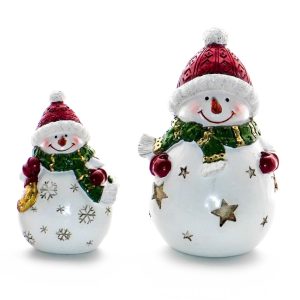 Red & Green Snowmen Pair