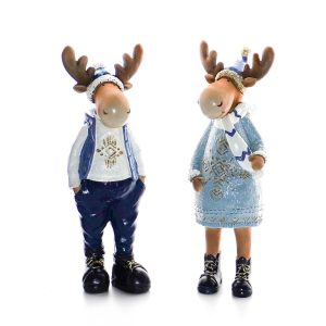 Royal Blue Reindeer Pair