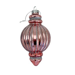 Pink Glass Finial