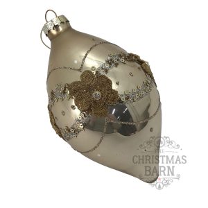 Gold Glass Jewelled Drop