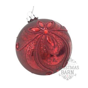 Red Glass Jewelled Bauble