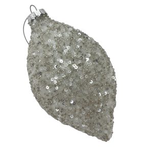 Silver Glass Sparkle Drop