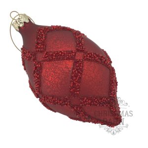 Red Glass Harlequin Drop