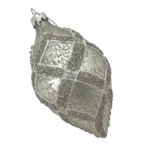 Silver Glass Harlequin Drop