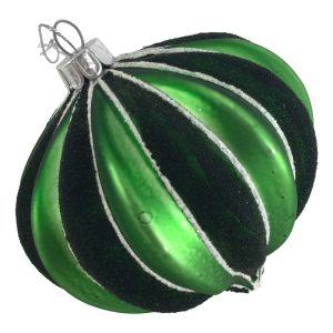 Green Striped Glass Onion
