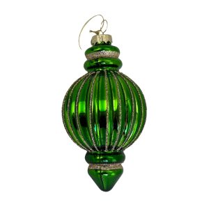 Green Glass Round Finial