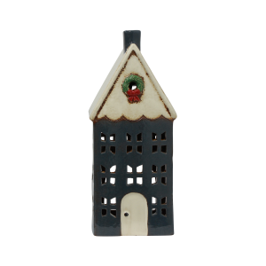 Christmas Tea Light House Blue Large