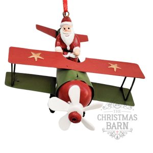 Vintage Metal Plane - Santa