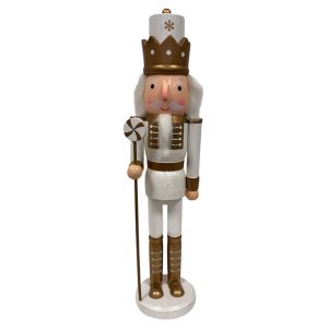 Gold & White Nutcracker with Lollipop