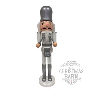 Silver Nutcracker with Drum