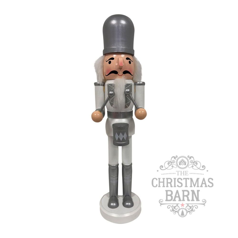 White/Silver Nutcracker with Sword