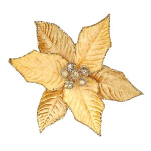 Jewelled Poinsettia Large Gold