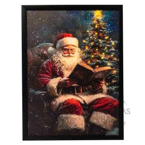Fibre Optic Wall Art - Santa