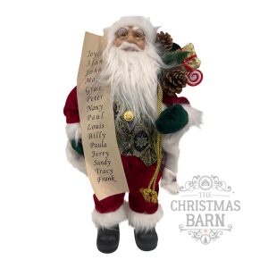 Santa with Dark Red Coat