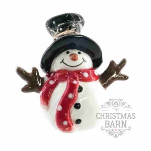 Ceramic Snowman with Top Hat