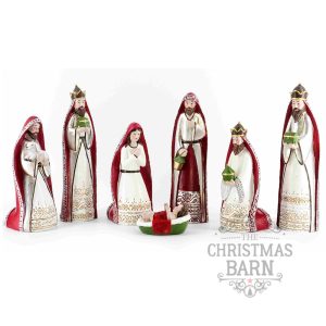 Silver & Red Nativity