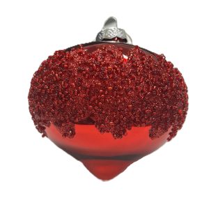 Red Glass Beaded Onion