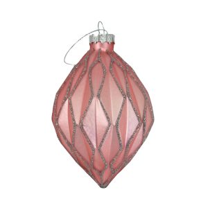 Pink Glass Honeycombe Bauble