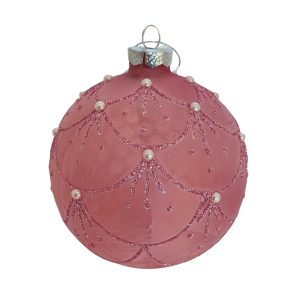 Pink Glass Pearl Bauble