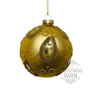 Gold Glass Bauble with Gems