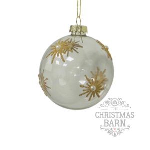 Gold Sunburst Bauble with Pearls