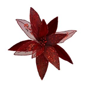Red Glitter Poinsettia