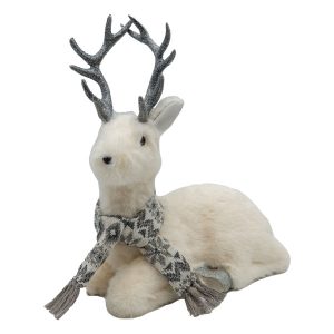 Sitting White Deer