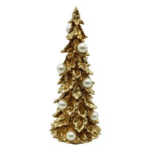 Gold Ruffle Tree with Pearls