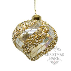 Clear Gold Encrusted Drop