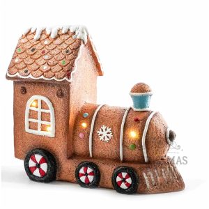 XL Gingerbread Train with LED