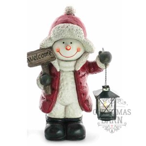 Snowman with Lantern