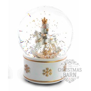 Golden Nutcracker Snow Globe