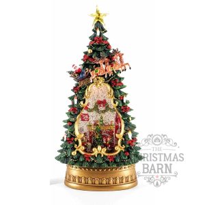 Christmas Tree with Elves & Sleigh