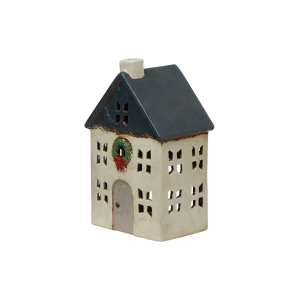 Christmas Tea Light House Blue Small