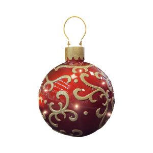 XL Light Up Bauble - Red