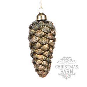 Gold Glass Pinecone