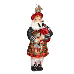 Blown Glass Highland Santa