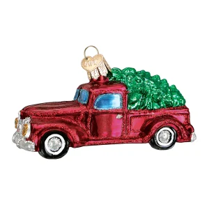 Blown Glass Pickup Truck with Tree