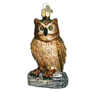 Blown Glass Wise Owl