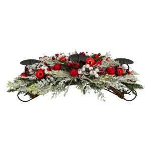 Centrepiece - Red Bauble & White Berry