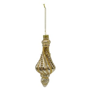 Gold Swirl Glass Finial